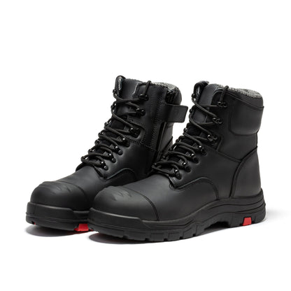 RockRooster Roslyn Black 7 inch Zip - sided Composite Toe Leather Work Boots CP245Z - Angler's Pro Tackle & Outdoors