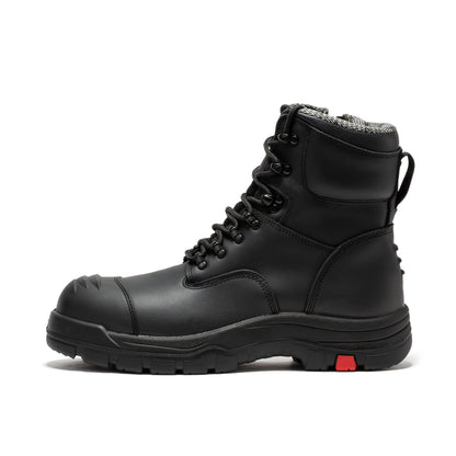 RockRooster Roslyn Black 7 inch Zip-sided Composite Toe Leather Work Boots CP245Z