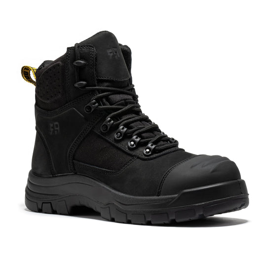 RockRooster Stowe Black 7 inch Composite Toe Leather Work Boots CP212BK - Angler's Pro Tackle & Outdoors