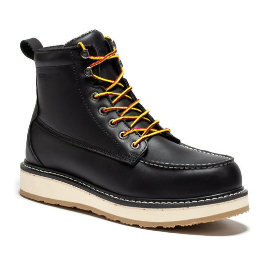RockRooster Trinidad Men's 6 inch Black Steel Toe Wedge Work Boots SAP2301