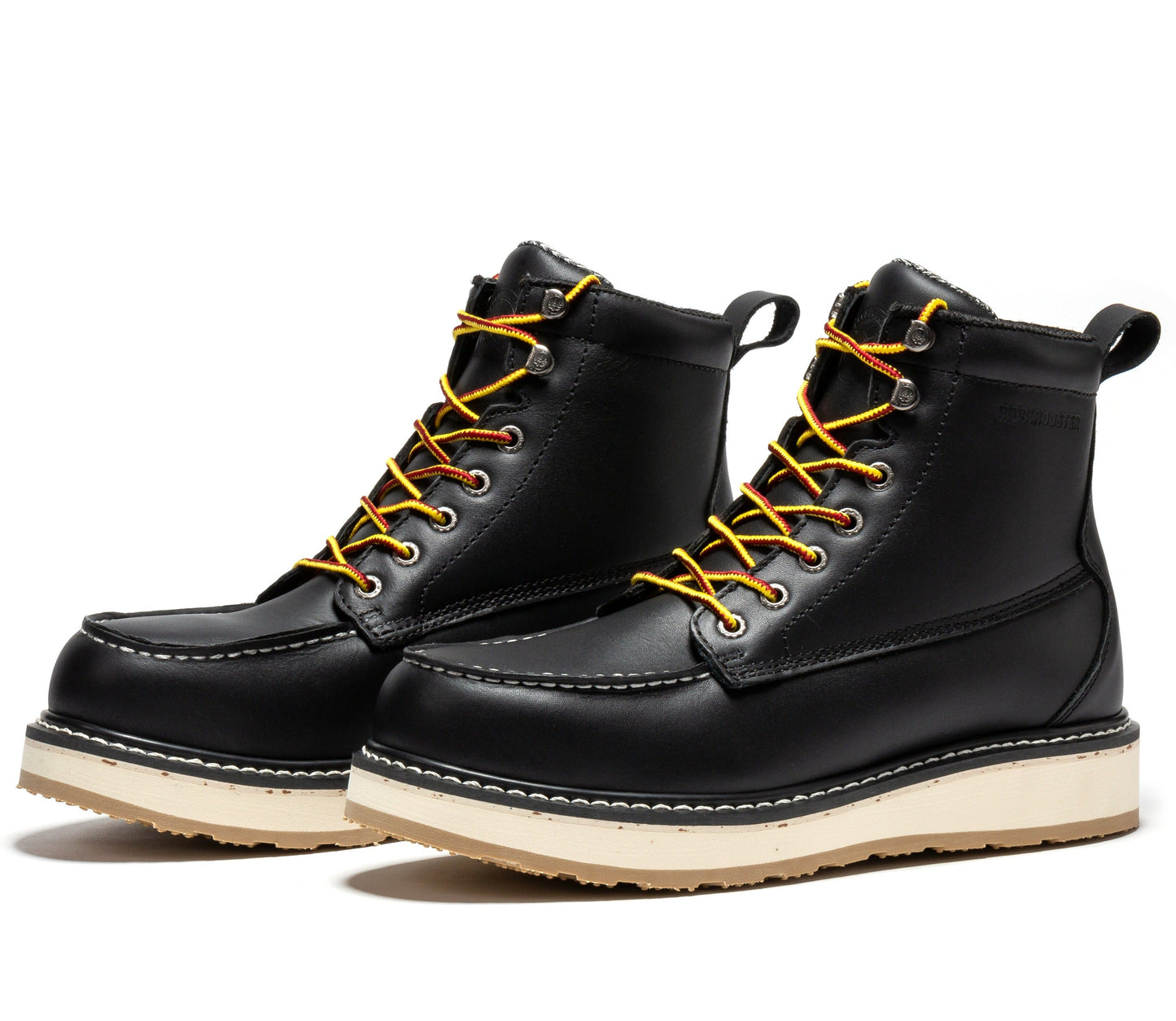 RockRooster Trinidad Men's 6 inch Black Steel Toe Wedge Work Boots SAP2301