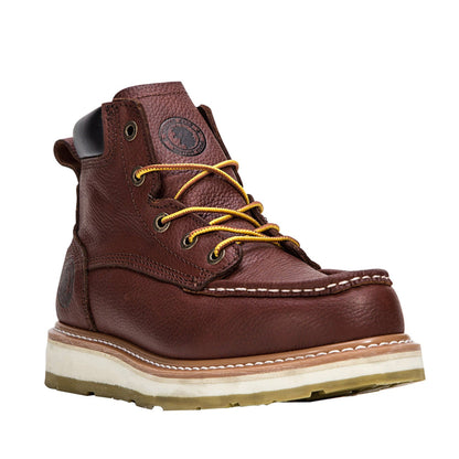 RockRooster Walker Men's 6 Inch Brown Soft Toe Wedge Work Boots SAP360