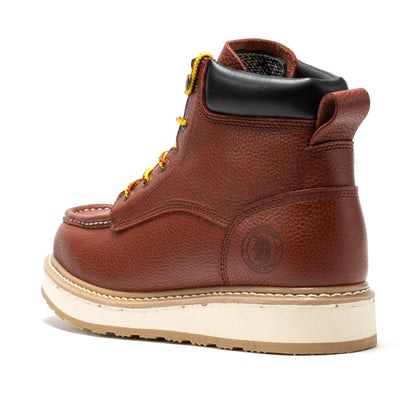 RockRooster Walker Men's 6 Inch Brown Soft Toe Wedge Work Boots SAP360 - Angler's Pro Tackle & Outdoors
