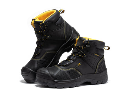 RockRooster Woodland Black 6 inch Waterproof Composite Toe Leather Work Boots AK663 - Angler's Pro Tackle & Outdoors