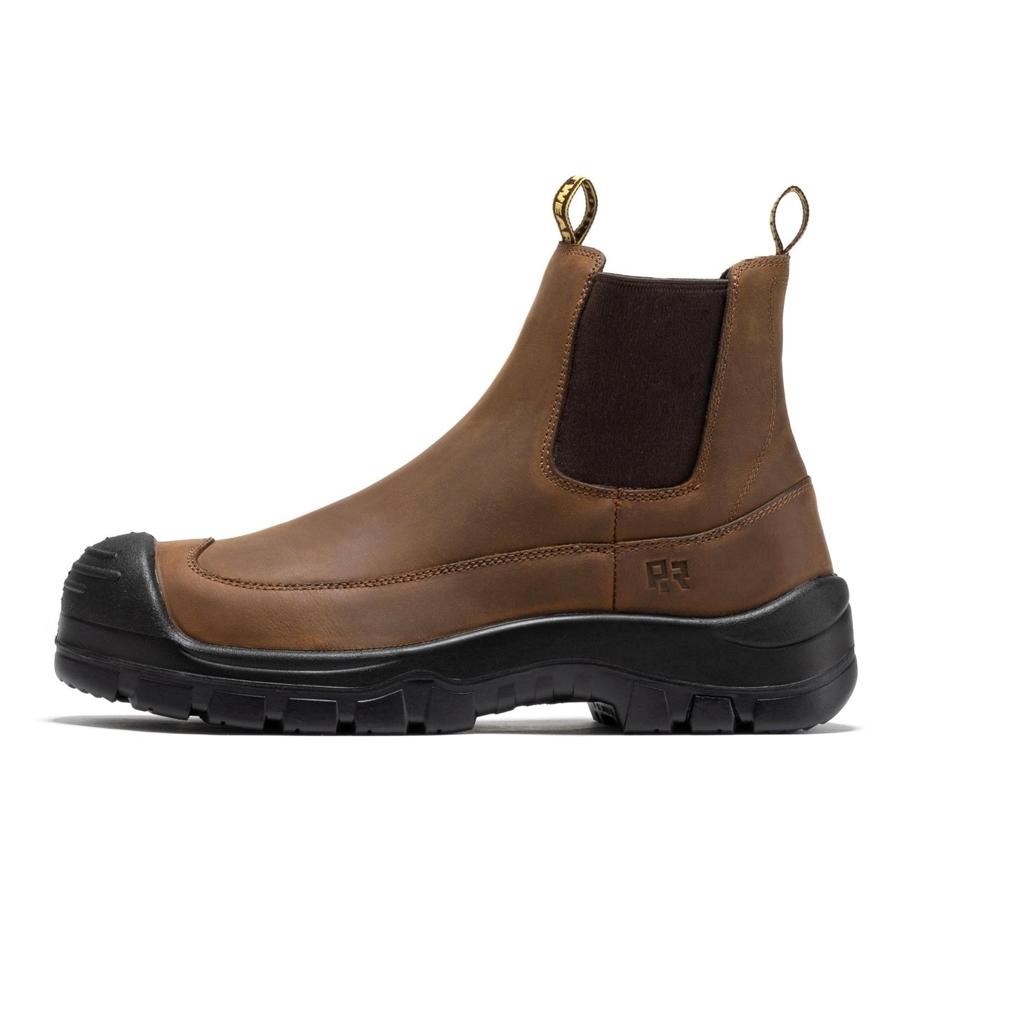 RockRooster Woodland Brown 6 inch Composite Toe Pull - on Leather Work Boots AK664 - Angler's Pro Tackle & Outdoors