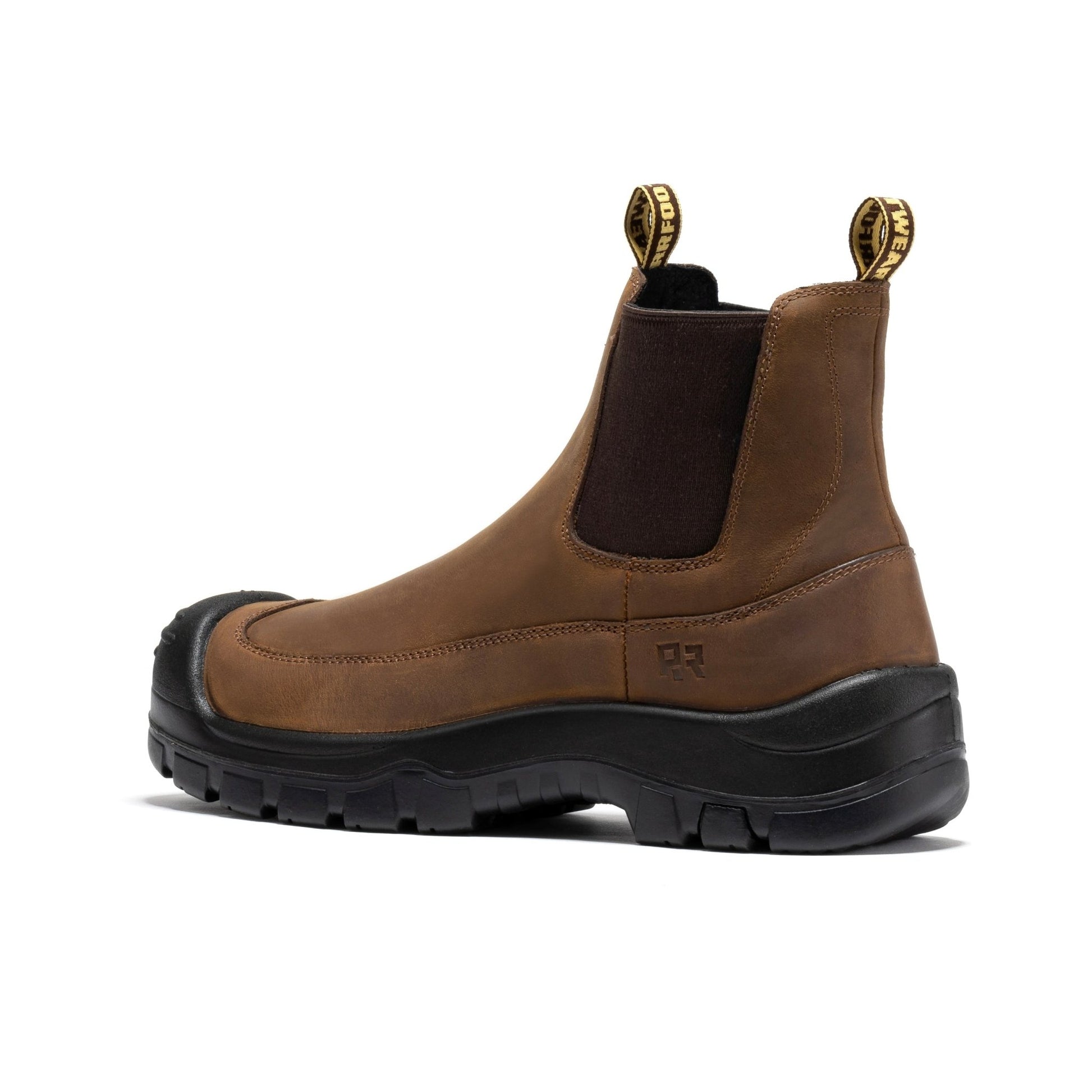 RockRooster Woodland Brown 6 inch Composite Toe Pull - on Leather Work Boots AK664 - Angler's Pro Tackle & Outdoors