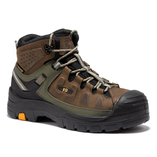 RockRooster Woodland Brown 6 inch Composite Toe Waterproof Leather Work Boots AK661 - Angler's Pro Tackle & Outdoors