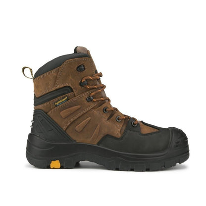 RockRooster Woodland Brown 6 inch Waterproof Safety Toe Leather Work Boots AK669 - Angler's Pro Tackle & Outdoors