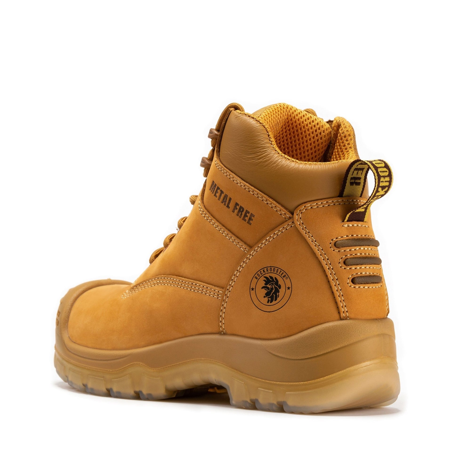 RockRooster Woodland Wheat 6 inch Composite Toe Zip - sided Leather Work Boots AK659 - Angler's Pro Tackle & Outdoors