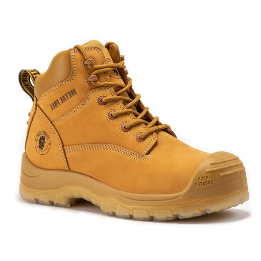RockRooster Woodland Wheat 6 inch Composite Toe Zip - sided Leather Work Boots AK659 - Angler's Pro Tackle & Outdoors