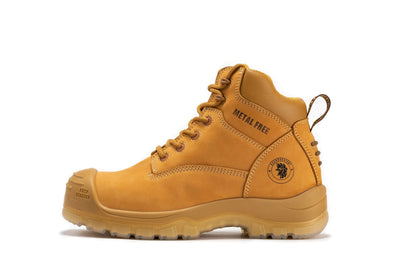 RockRooster Woodland Wheat 6 inch Composite Toe Zip - sided Leather Work Boots AK659 - Angler's Pro Tackle & Outdoors