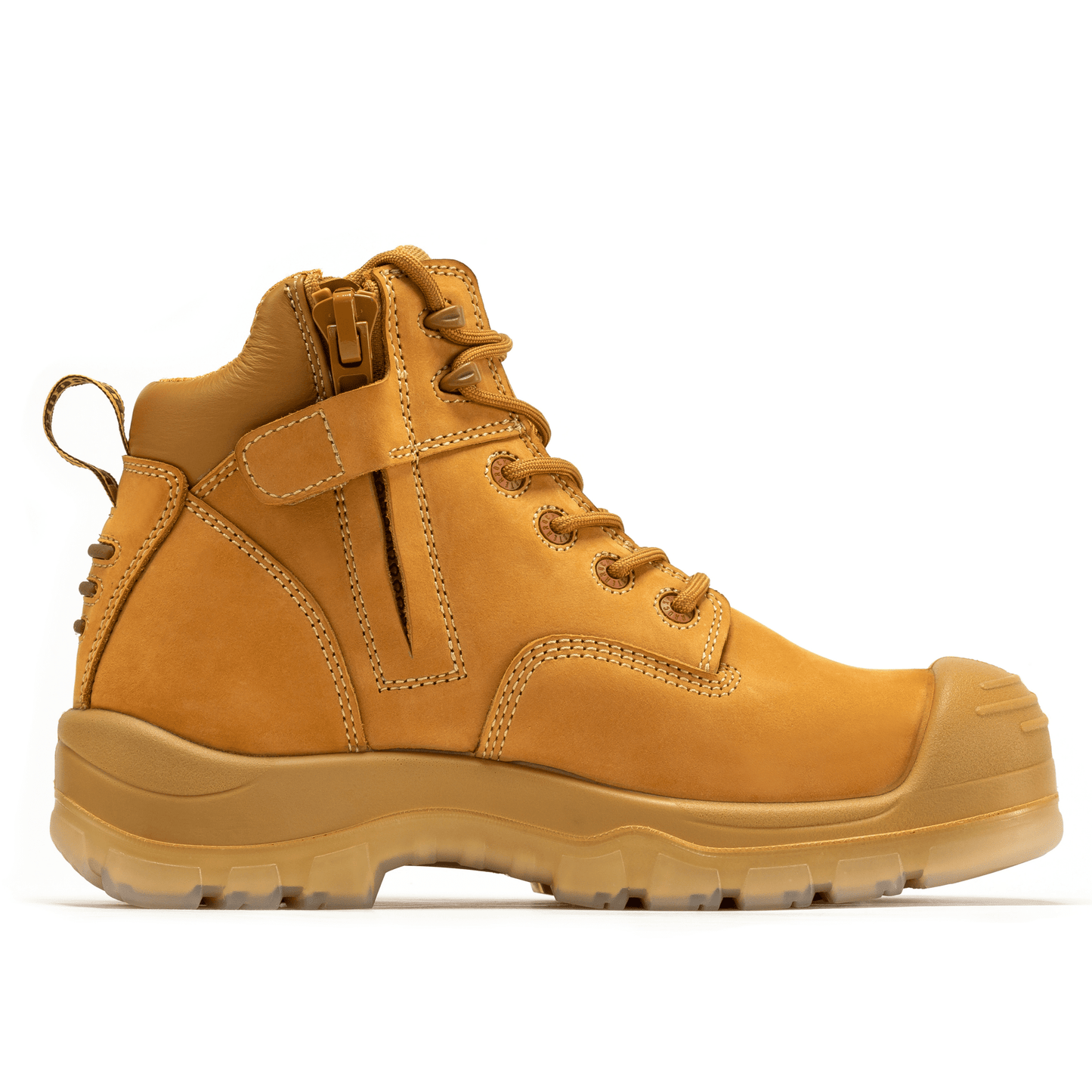 RockRooster Woodland Wheat 6 inch Composite Toe Zip - sided Leather Work Boots AK659 - Angler's Pro Tackle & Outdoors