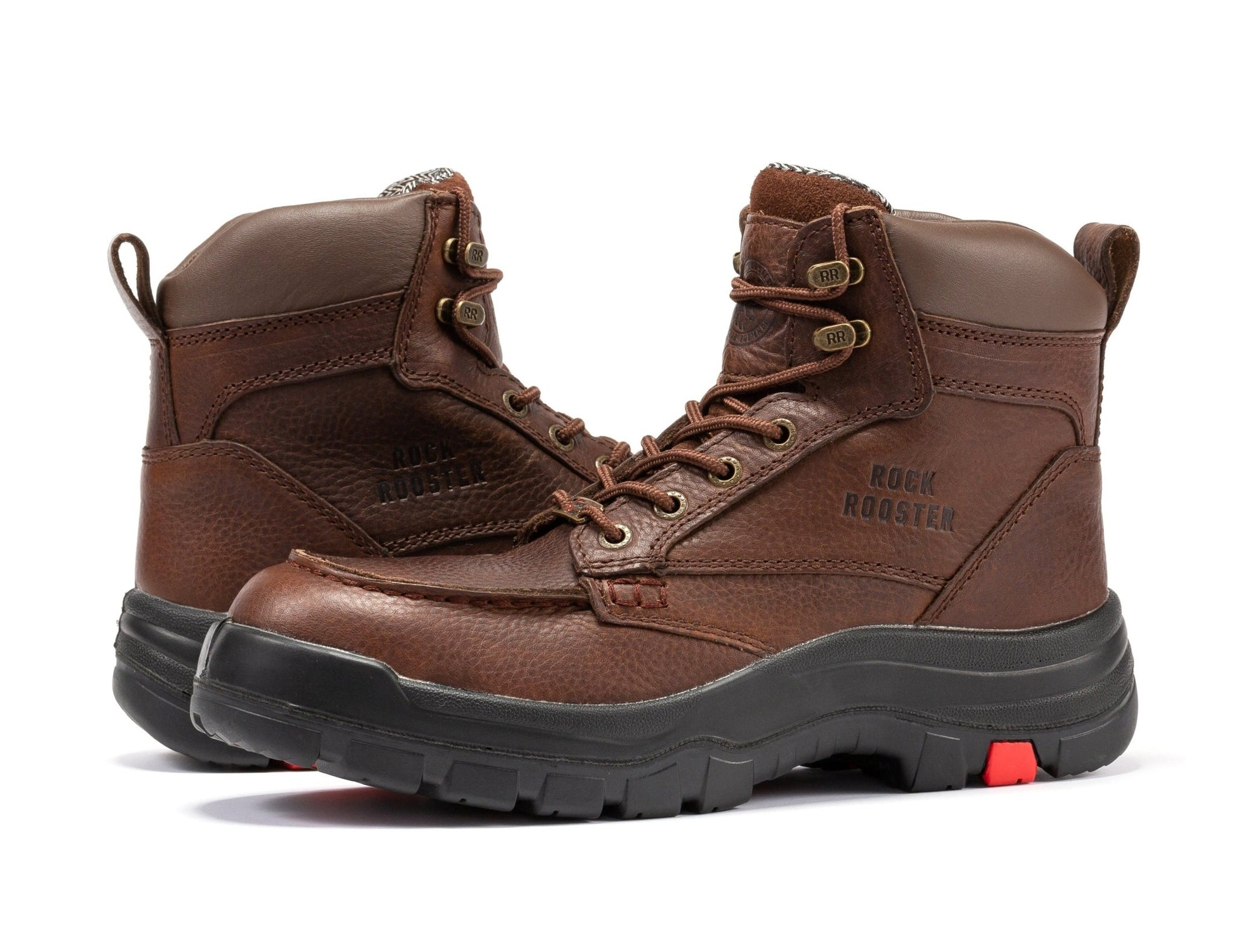 RockRooster Zumbro 6 inch Wide Steel Toe, Waterproof Work Boots, Rubber Outsole, EH Protection, ASTM 2413, Work Boots AK372 - Angler's Pro Tackle & Outdoors