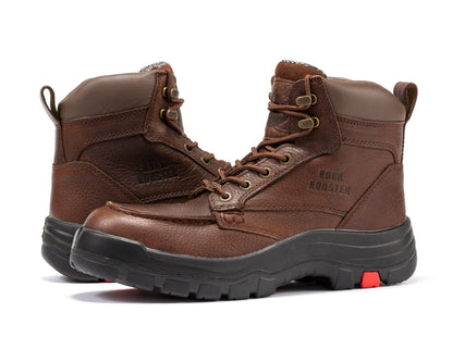 RockRooster Zumbro 6 inch Wide Steel Toe, Waterproof Work Boots, Rubber Outsole, EH Protection, ASTM 2413, Work Boots AK372 - Angler's Pro Tackle & Outdoors