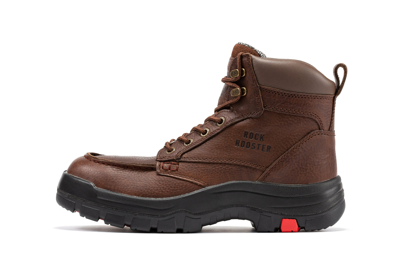 RockRooster Zumbro 6 inch Wide Steel Toe, Waterproof Work Boots, Rubber Outsole, EH Protection, ASTM 2413, Work Boots AK372