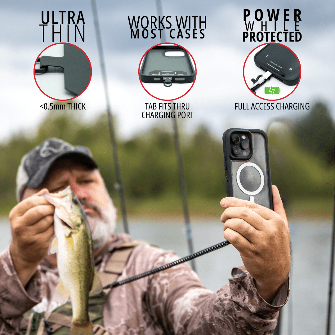 Rogue Fishing Co. THE SHIELD™ Phone Tab & Tether - Angler's Pro Tackle & Outdoors