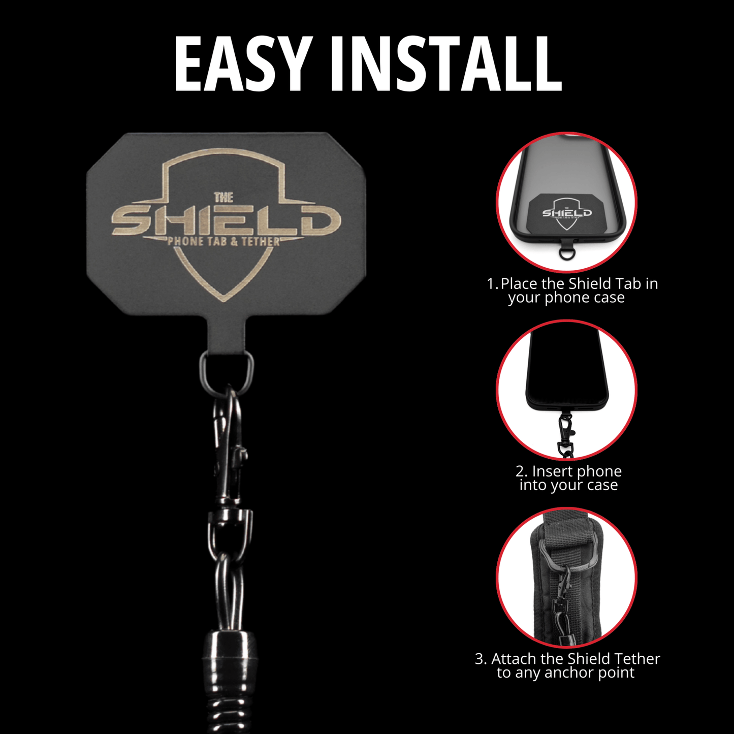 Rogue Fishing Co. THE SHIELD™ Phone Tab & Tether - Angler's Pro Tackle & Outdoors