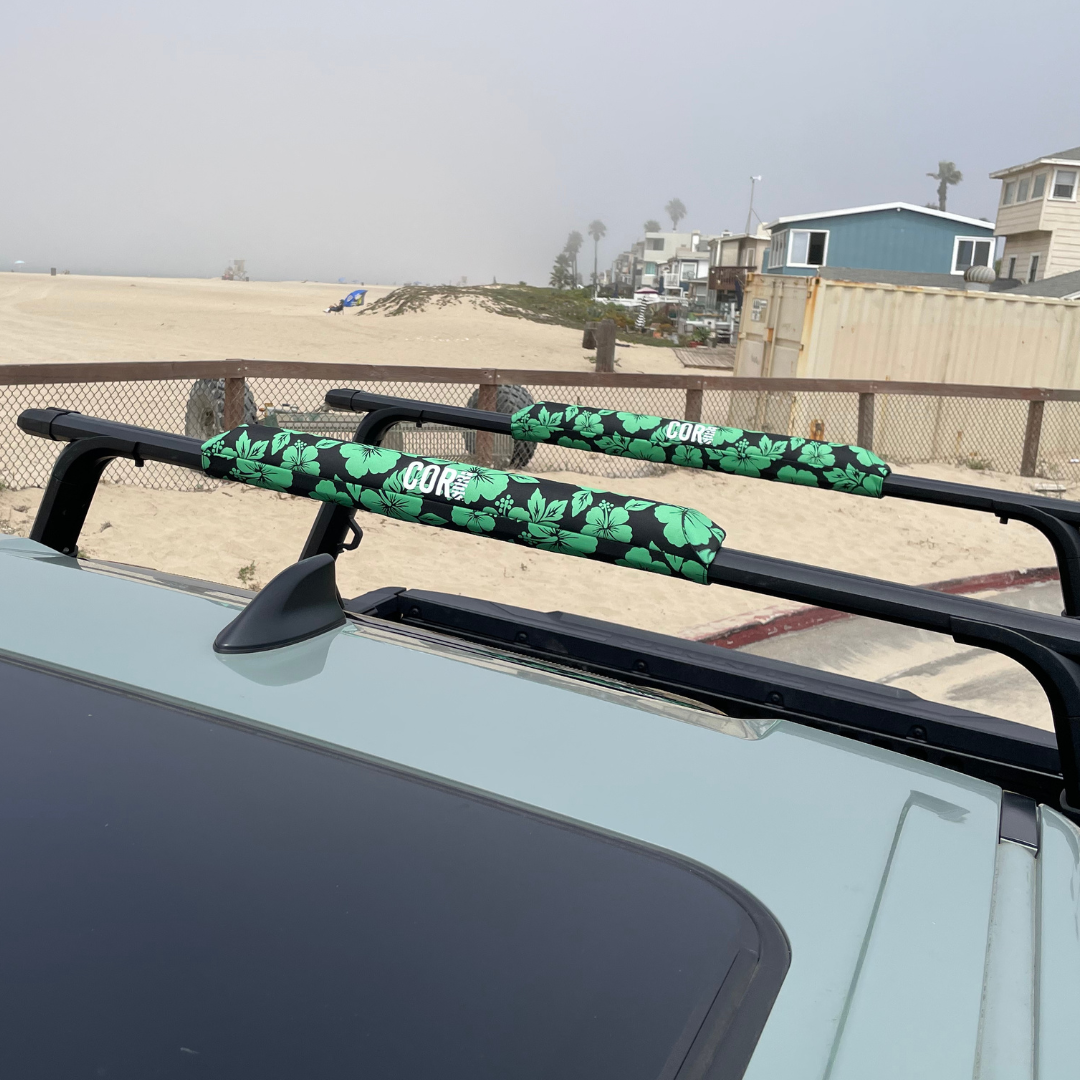COR Surf Aero Roof Rack Pad with 10' Scratch-Resistant Tie Downs(Flat Bars)