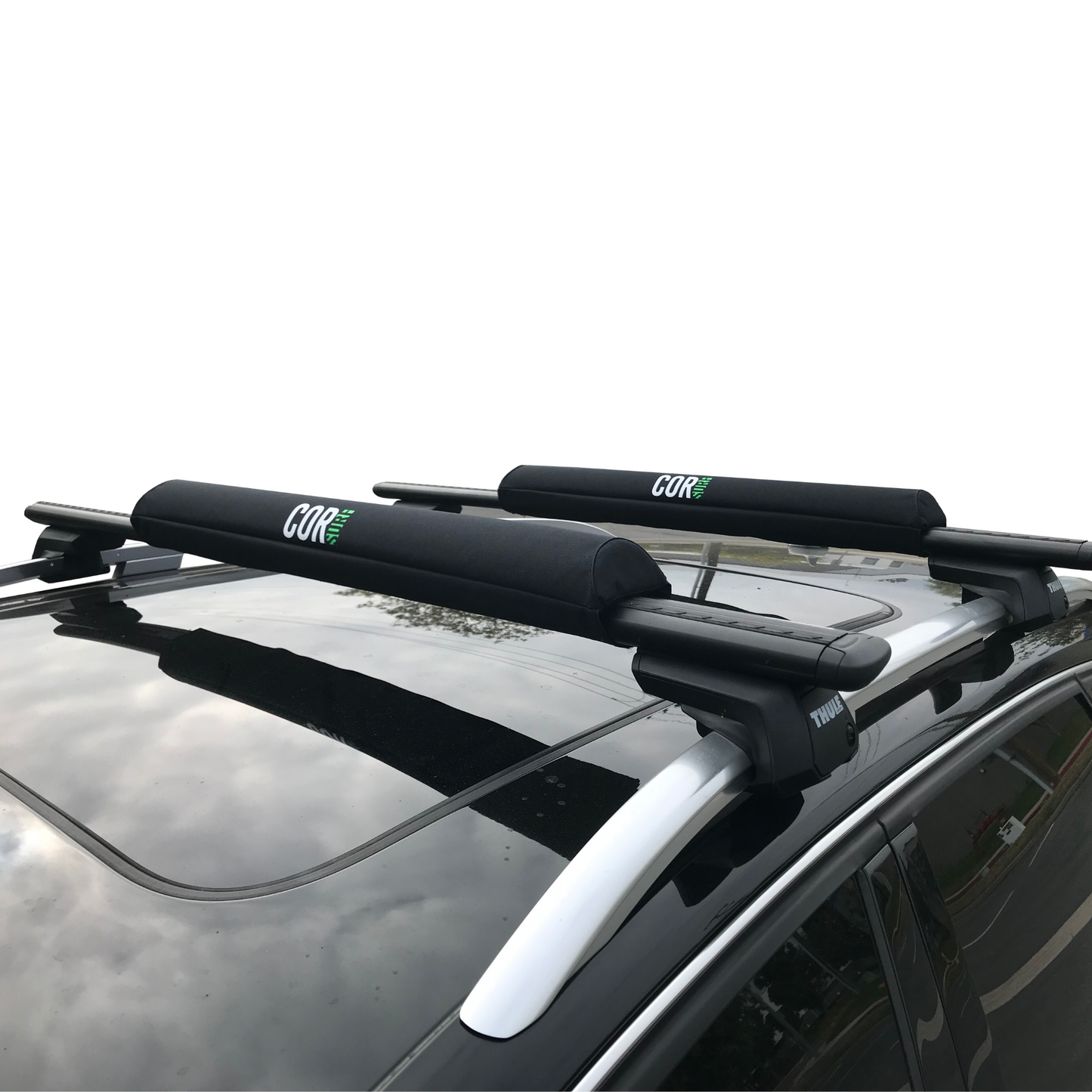 COR Surf Aero Roof Rack Pad with 10' Scratch-Resistant Tie Downs(Wide Aero Bars)