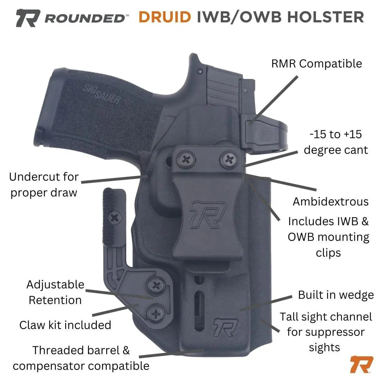 Rounded Gear DRUID IWB/OWB Holster - Angler's Pro Tackle & Outdoors