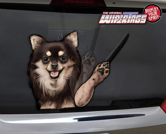 Roxie the Long Hair Chihuahua Waving Dog WiperTags - Angler's Pro Tackle & Outdoors