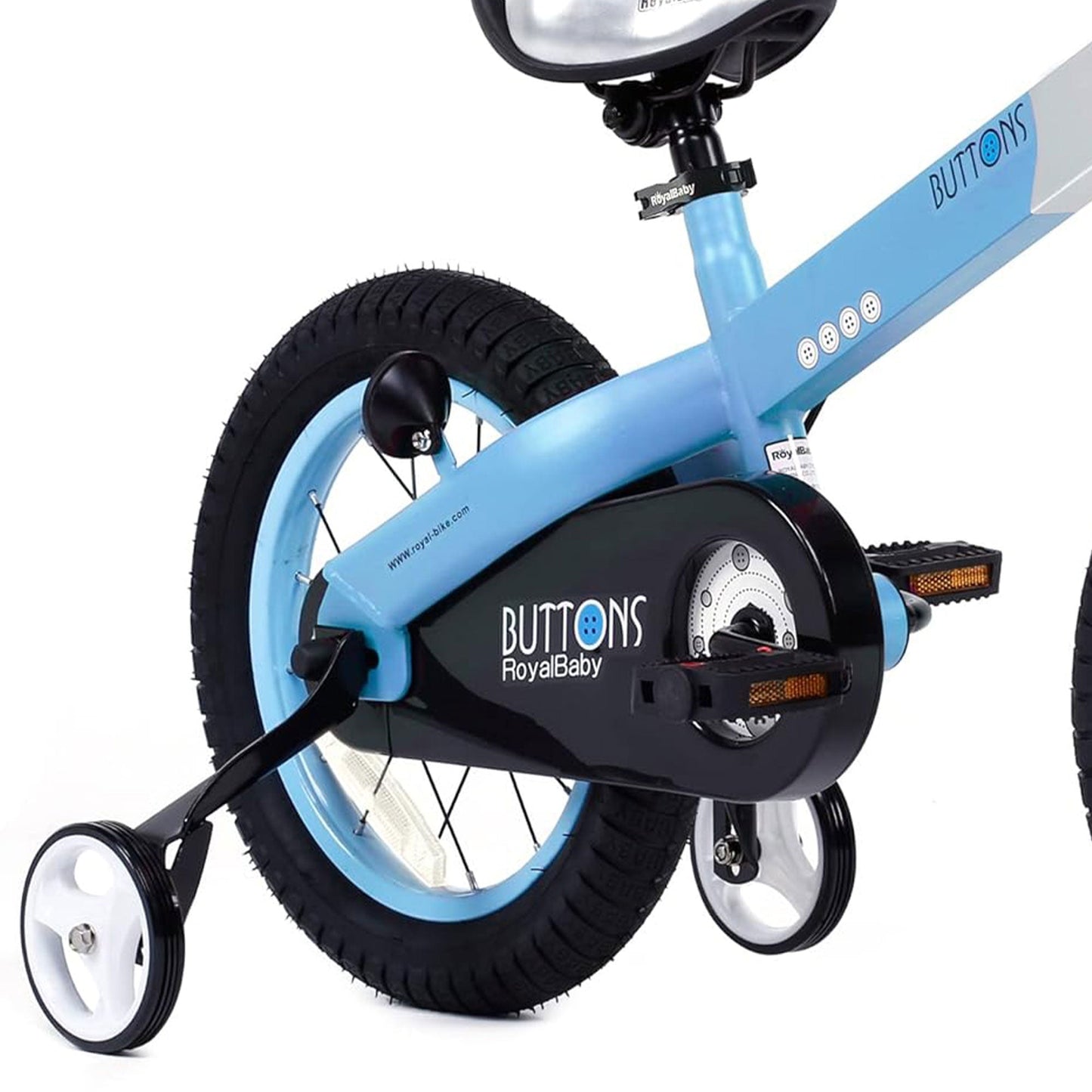 RoyalBaby Buttons 14 Inch Kids Bike with Training Wheels and Coaster Brake, Blue - Angler's Pro Tackle & Outdoors