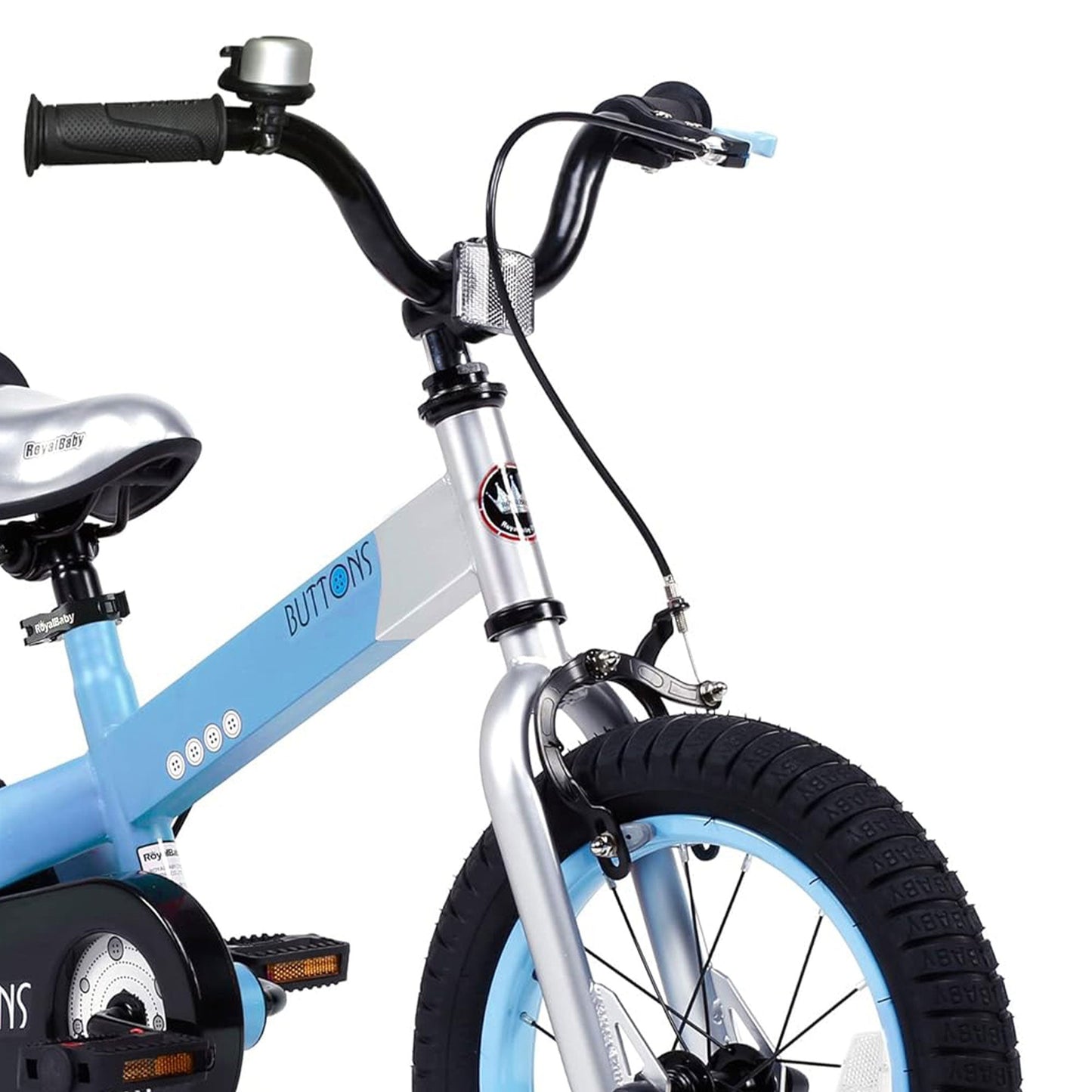 RoyalBaby Buttons 14 Inch Kids Bike with Training Wheels and Coaster Brake, Blue - Angler's Pro Tackle & Outdoors