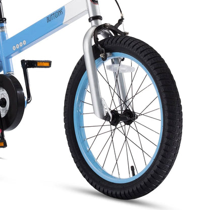 RoyalBaby Buttons 18" Kids Bike with Kickstand & Training Wheels, Matte Blue - Angler's Pro Tackle & Outdoors