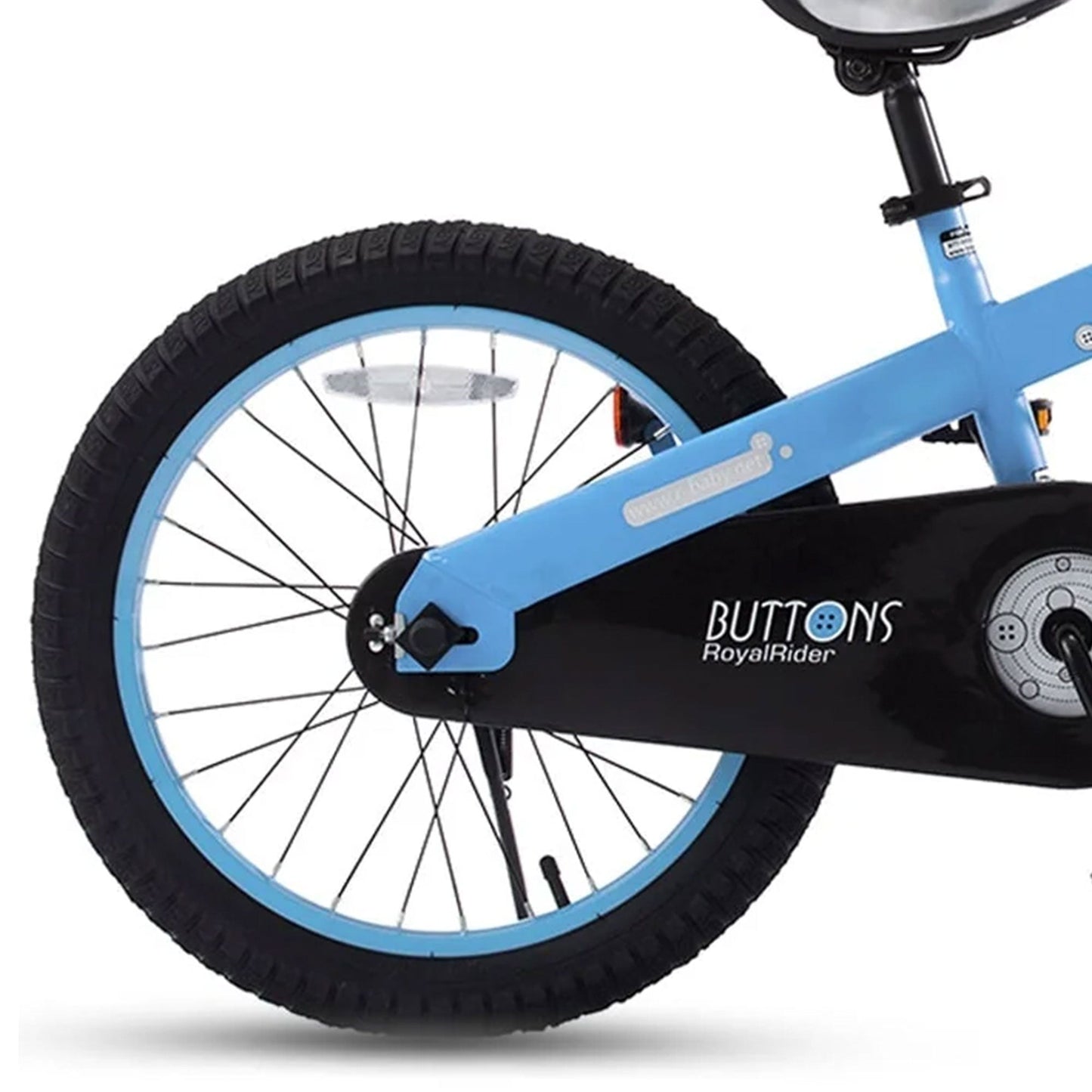 RoyalBaby Buttons 18" Kids Bike with Kickstand & Training Wheels, Matte Blue - Angler's Pro Tackle & Outdoors