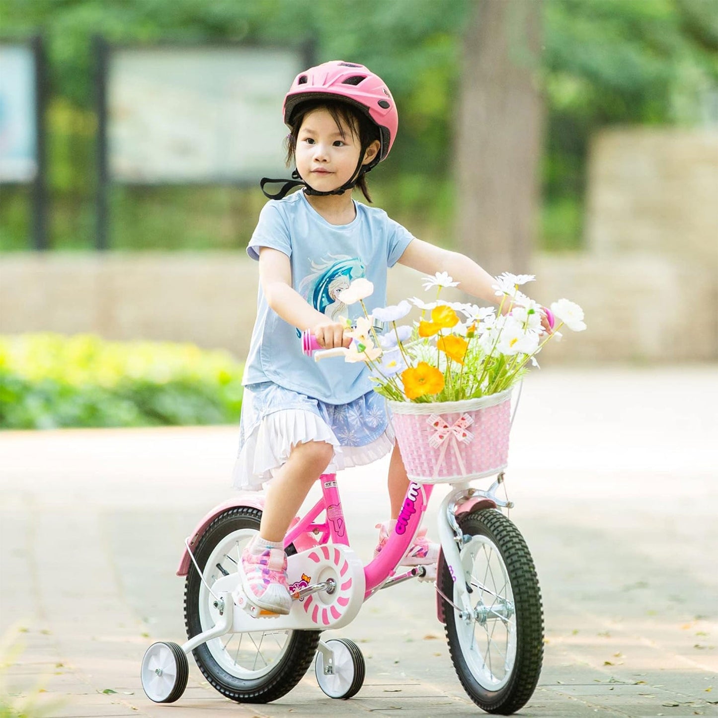 RoyalBaby Chipmunk 16" Kids Bicycle w/ Basket, Training Wheels & Kickstand, Pink - Angler's Pro Tackle & Outdoors