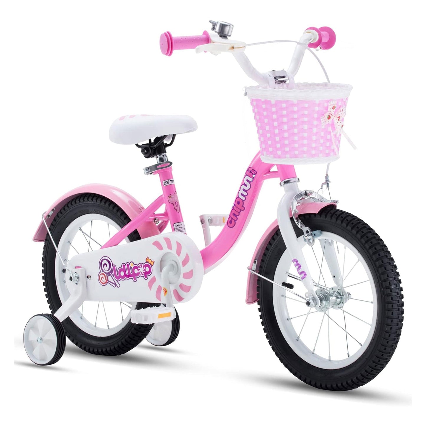 RoyalBaby Chipmunk 16" Kids Bicycle w/ Basket, Training Wheels & Kickstand, Pink - Angler's Pro Tackle & Outdoors