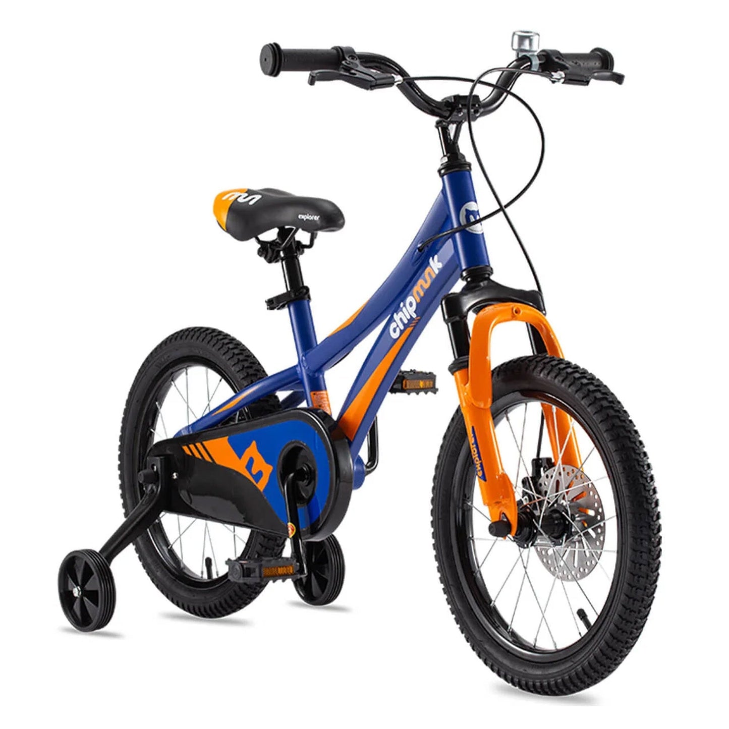 RoyalBaby Chipmunk Explorer 16" Kids Bike w/Training Wheels & Kickstand, Blue - Angler's Pro Tackle & Outdoors