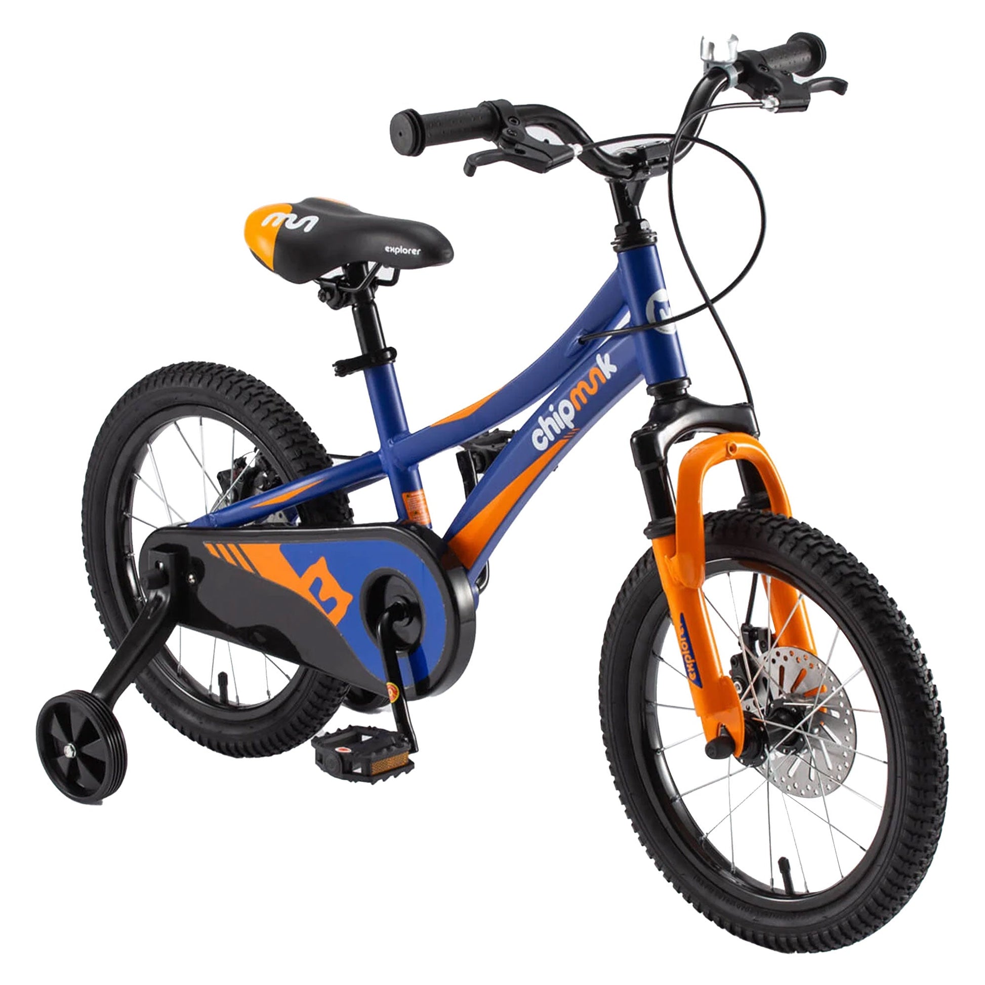 RoyalBaby Chipmunk Explorer 16" Kids Bike w/Training Wheels & Kickstand, Blue - Angler's Pro Tackle & Outdoors