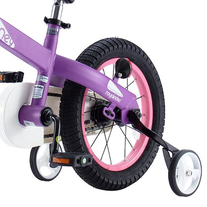 RoyalBaby Cubetube Honey 14 Inch Kids Bike w/Training Wheels & 2 Brakes, Purple - Angler's Pro Tackle & Outdoors