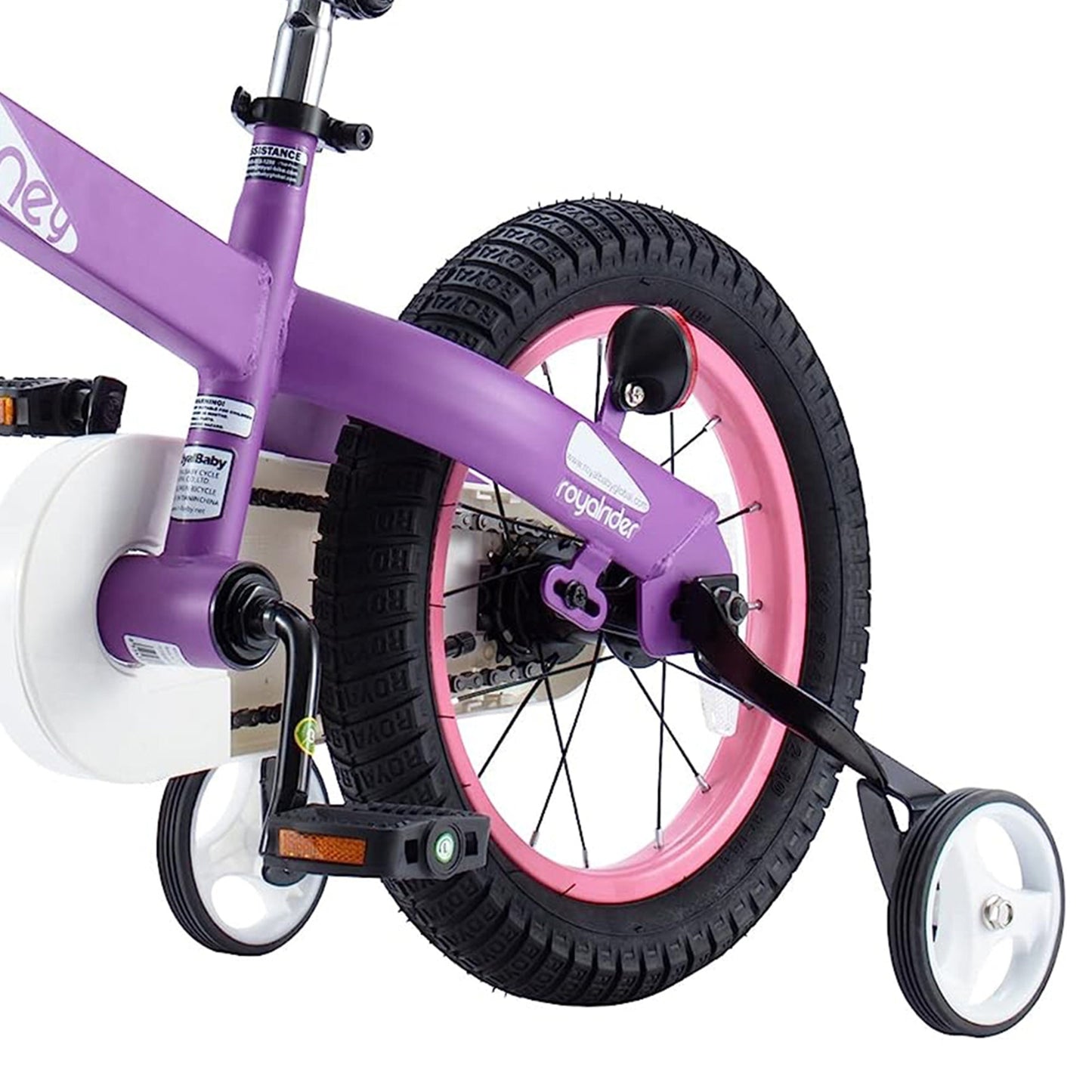 RoyalBaby Cubetube Honey 16 Inch Kids Bike w/Training Wheels & Kickstand, Purple - Angler's Pro Tackle & Outdoors