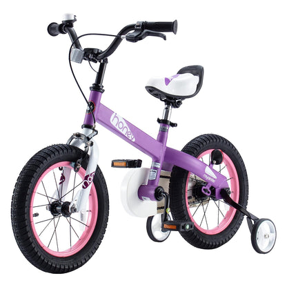 RoyalBaby Cubetube Honey 16 Inch Kids Bike w/Training Wheels & Kickstand, Purple - Angler's Pro Tackle & Outdoors