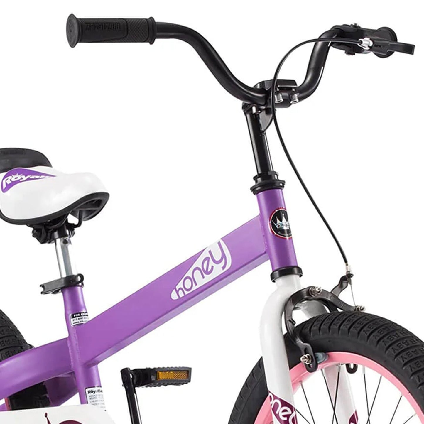 RoyalBaby Cubetube Honey 18 Inch Kids Bicycle w/Kickstand & Reflectors, Purple - Angler's Pro Tackle & Outdoors