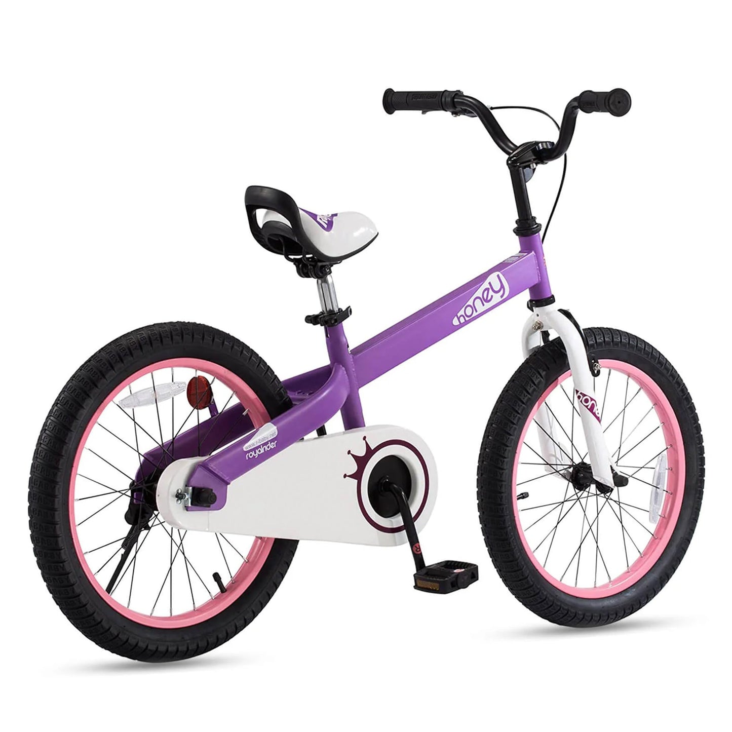 RoyalBaby Cubetube Honey 18 Inch Kids Bicycle w/Kickstand & Reflectors, Purple - Angler's Pro Tackle & Outdoors