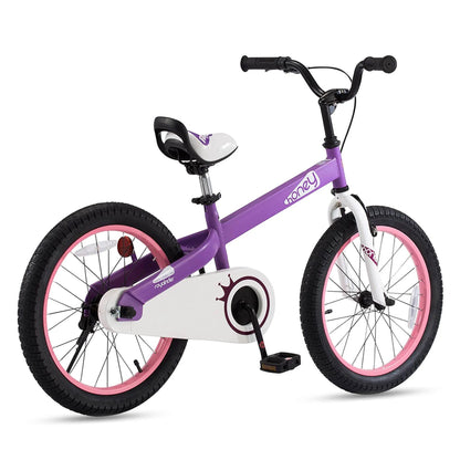 RoyalBaby Cubetube Honey 18 Inch Kids Bicycle w/Kickstand & Reflectors, Purple - Angler's Pro Tackle & Outdoors