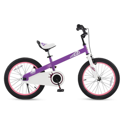 RoyalBaby Cubetube Honey 18 Inch Kids Bicycle w/Kickstand & Reflectors, Purple - Angler's Pro Tackle & Outdoors