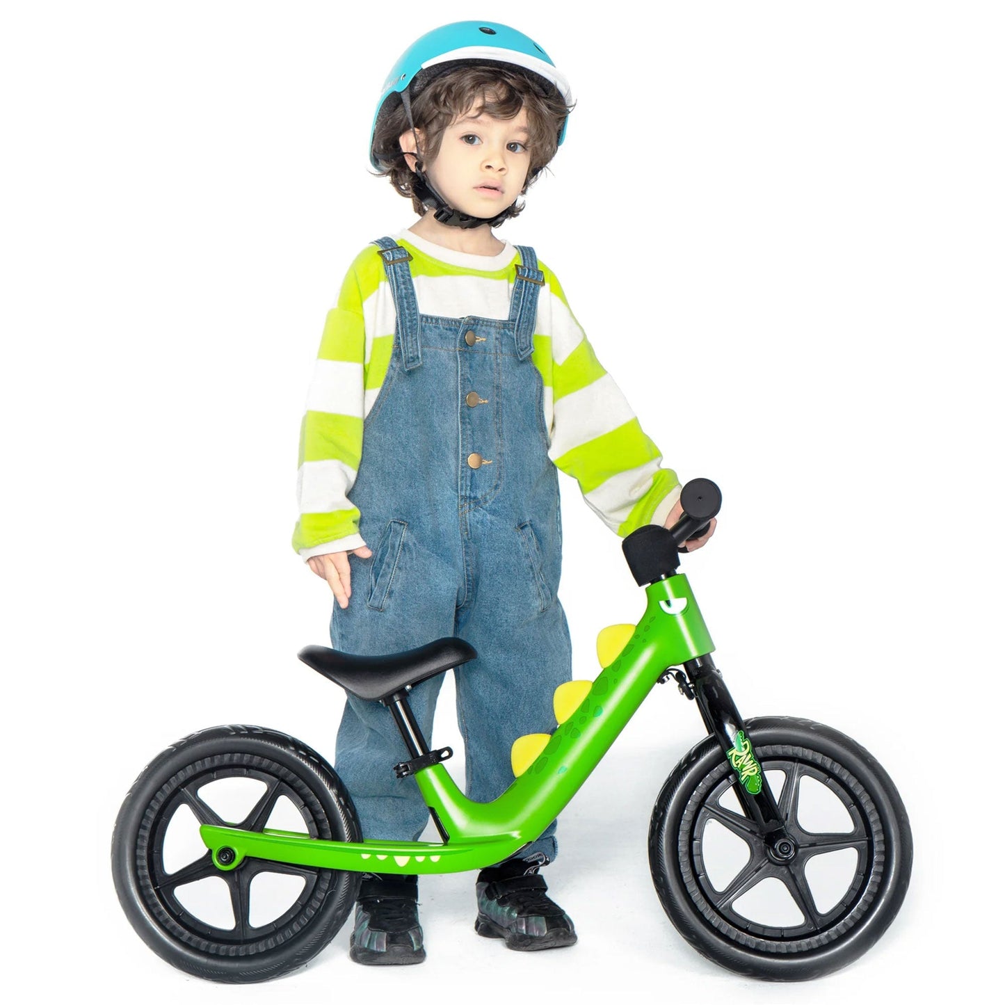 RoyalBaby Dinosaur 12 Inch Magnesium Frame Toddler Kids Balance Bike, Green - Angler's Pro Tackle & Outdoors