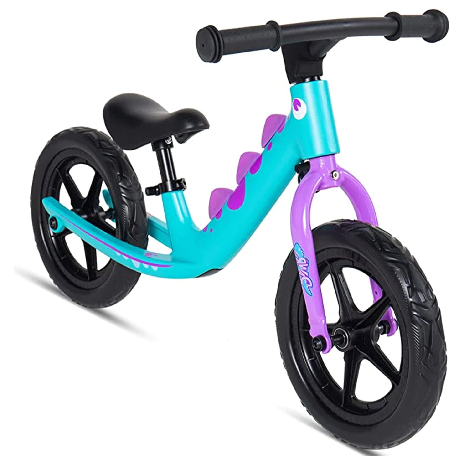 RoyalBaby Dinosaur 12 Inch Magnesium Frame Toddler Kids Balance Bike, Teal - Angler's Pro Tackle & Outdoors