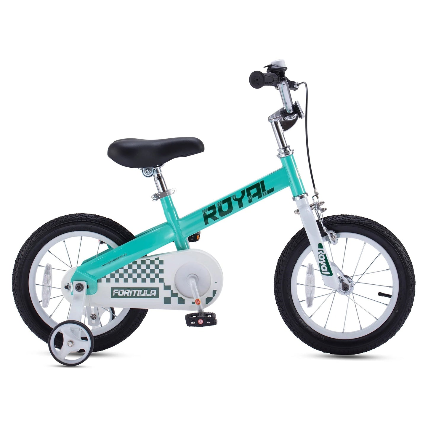 RoyalBaby Formula 14 Inch Kids Bike with Training Wheels & Coaster Brake, Green - Angler's Pro Tackle & Outdoors