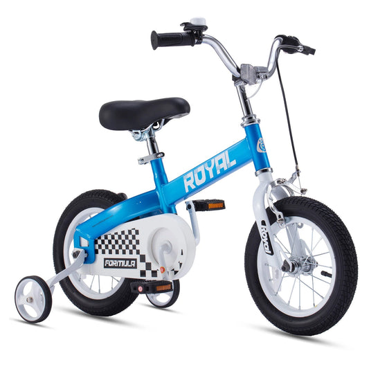 RoyalBaby Formula 16 Inch Kids Bike with Kickstand and Training Wheels, Blue - Angler's Pro Tackle & Outdoors