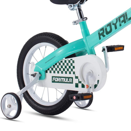 RoyalBaby Formula 16 Inch Kids Bike with Kickstand and Training Wheels, Green - Angler's Pro Tackle & Outdoors