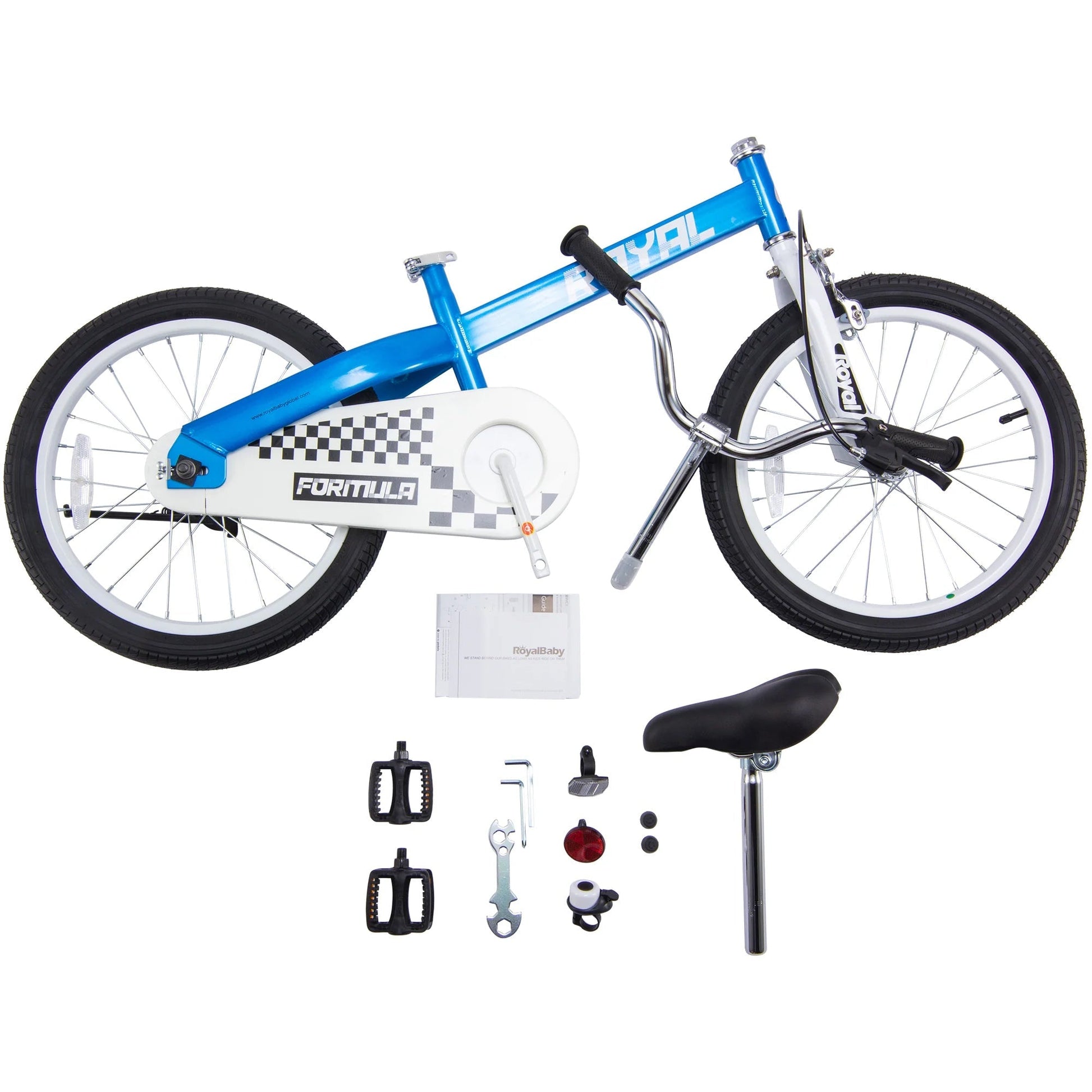 RoyalBaby Formula 20 Inch Kids Bike with Kickstand and Dual Hand Brakes, Blue - Angler's Pro Tackle & Outdoors