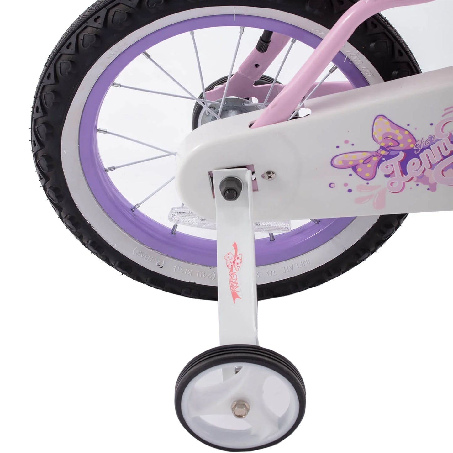 RoyalBaby Jenny Princess 14" Kids Bike w/Training Wheels, Basket & Bell, Pink EL - Angler's Pro Tackle & Outdoors