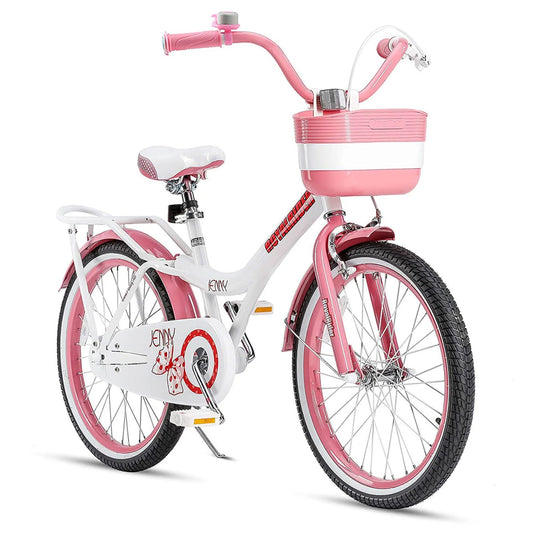 RoyalBaby Jenny Princess 20" Kids Bike w/ Kickstand, Basket & Bell, Pink EL - Angler's Pro Tackle & Outdoors