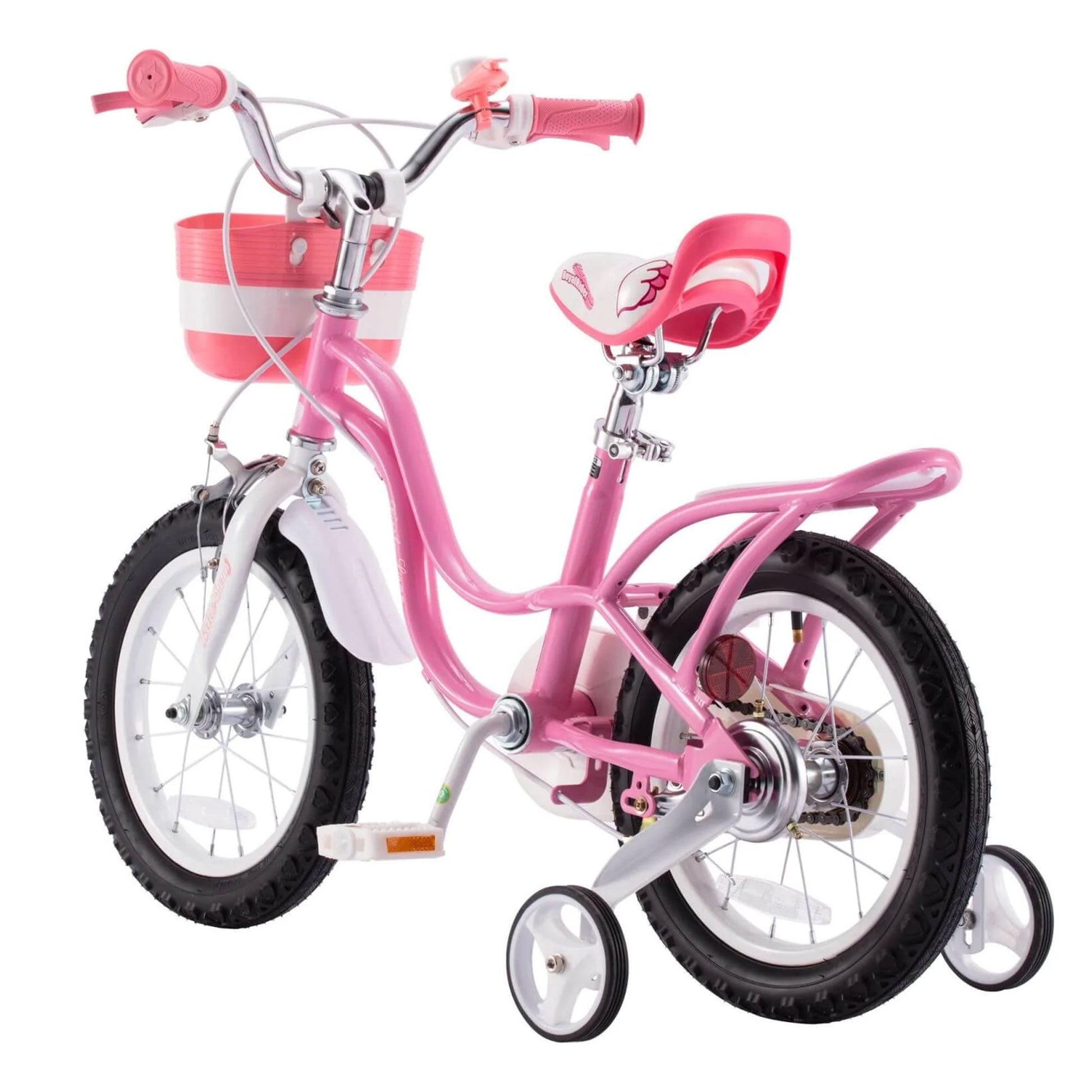 RoyalBaby Little Swan 12" Carbon Steel Kids Bicycle with Dual Hand Brakes, Pink - Angler's Pro Tackle & Outdoors