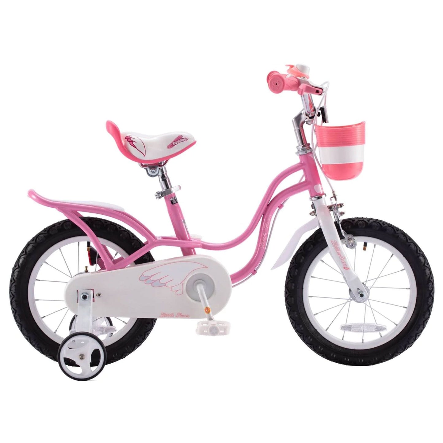 RoyalBaby Little Swan 12" Carbon Steel Kids Bicycle with Dual Hand Brakes, Pink - Angler's Pro Tackle & Outdoors